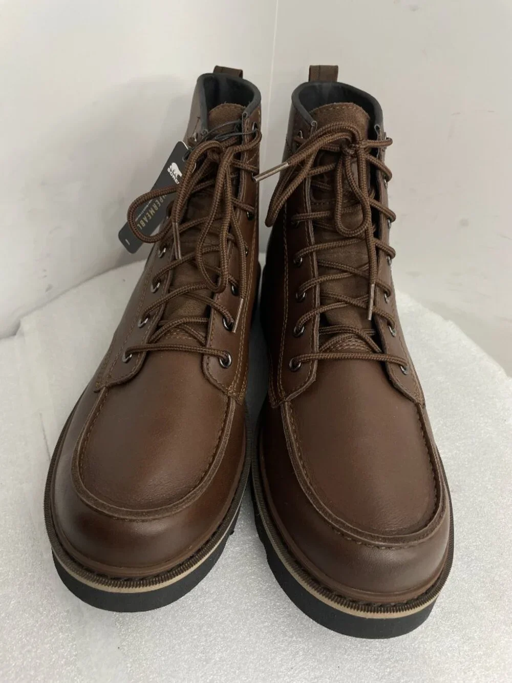 Sorel Slabtown 62 Moc Waterproof Leather Brown Boots Men's 11 NEW